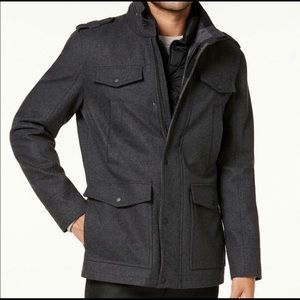 Guess ? Men’s Military Wool Coat/Jacket